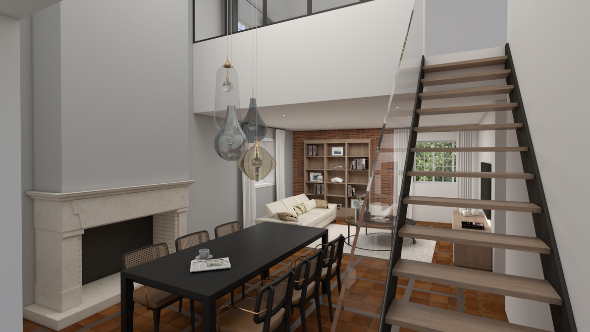 Architecture d'interieur - renovation Grange